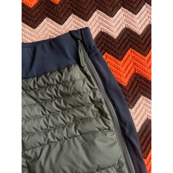 Backcountry Green and Black Puffer Mini Skirt sz M - Picture 6 of 9